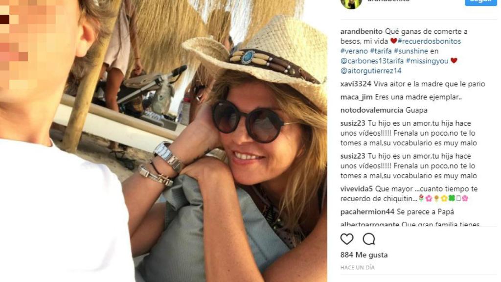 Arancha presume de su hijo en instagram.