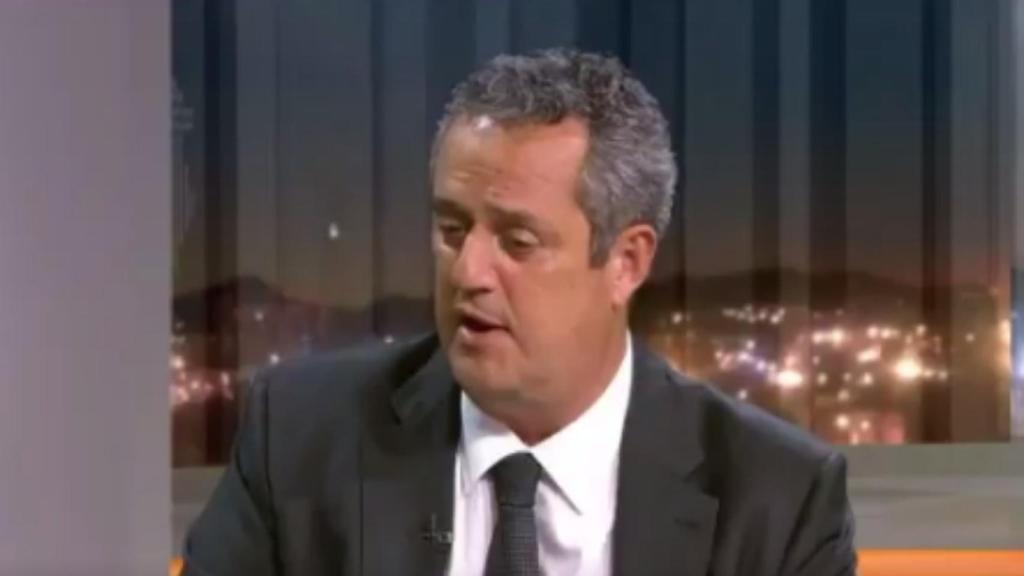 El conseller Forn durante su intervención en TV3.