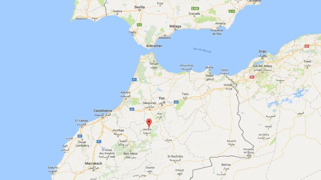 Localización del pueblo de Mrirt.