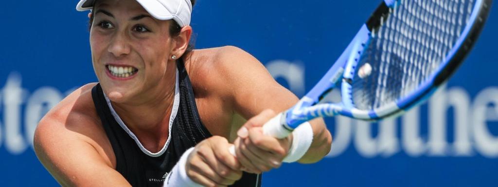 Muguruza, en el partido de semifinales en Cincinnati.