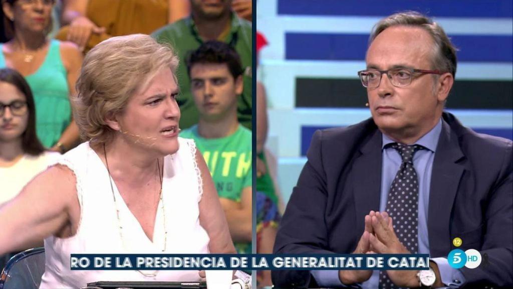 El cabreo de Pilar Rahola defendiendo al Consejero catalán