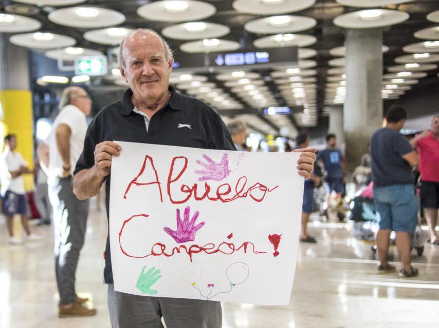 Fernando Álvarez, en el Aeropuerto Adolfo Suárez.