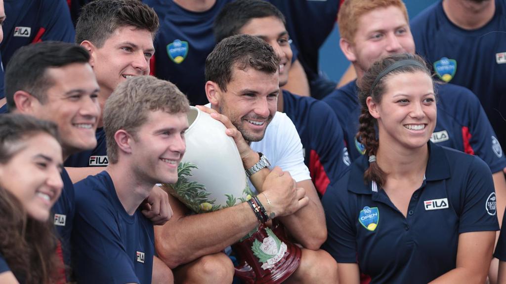Dimitrov, tras ganar el título de Cincinnati.