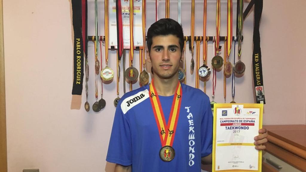 Pablo Rodríguez, con su medalla de oro.