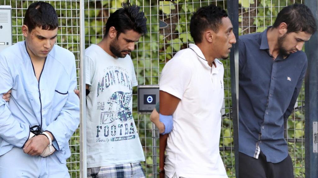 Los cuatro detenidos, que han declarado en la Audiencia Nacional.