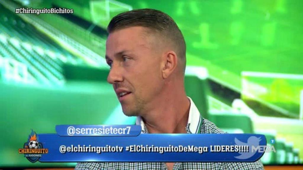 Guti en El Chiringuito. Foto Twitter (@elchiringuitotv)