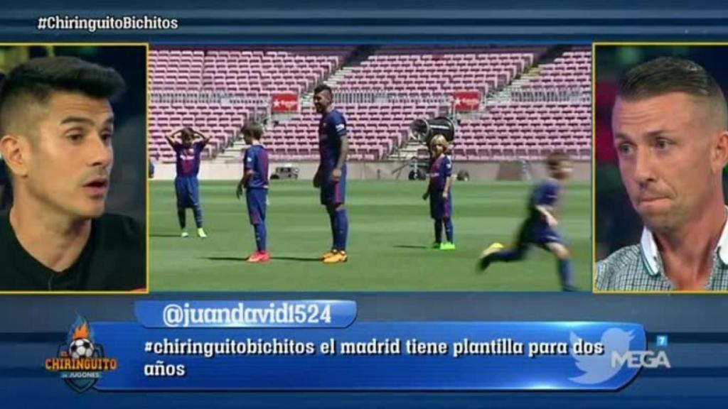 Álvaro Benito en El Chiringuito. Foto: Twitter (@elchiringuitotv).