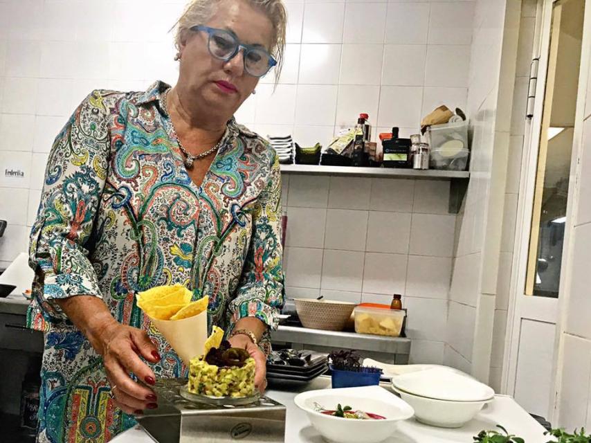 Mayte Zaldívar, en los fogones.