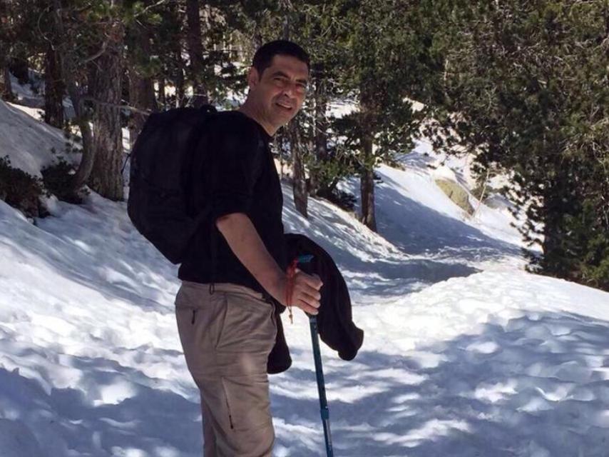 Josep Lluís Trapero en un excursión a la montaña. Foto publicada en La Vanguardia.