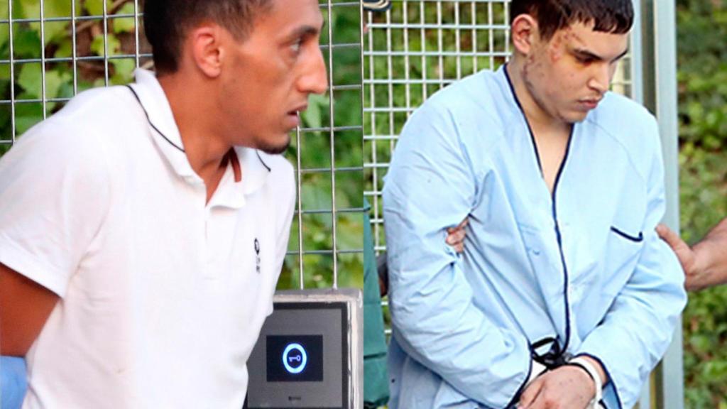 Driss Oukabir y Mohamed Houli cuando fueron trasladados a la Audiencia Nacional.