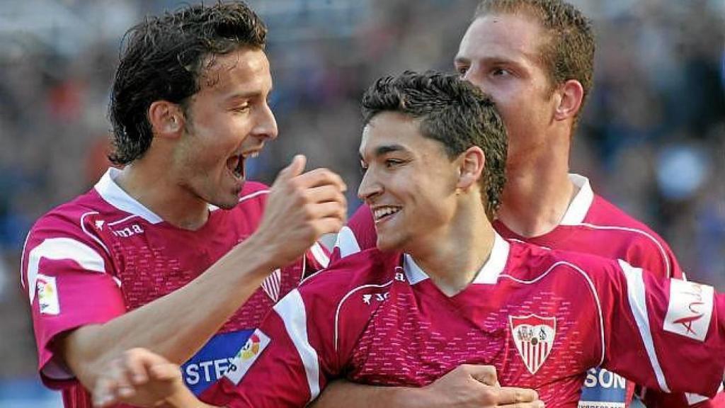 Antonio Puerta, Jesús Navas y Kepa Blanco.