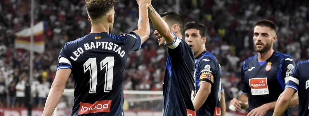 Leo Baptistao celebra un gol.