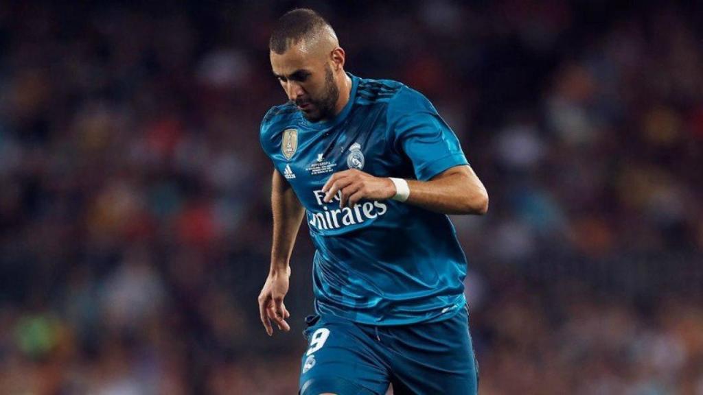Benzema, en el Camp Nou