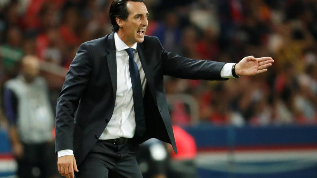 Unai Emery, en el último partido del PSG.