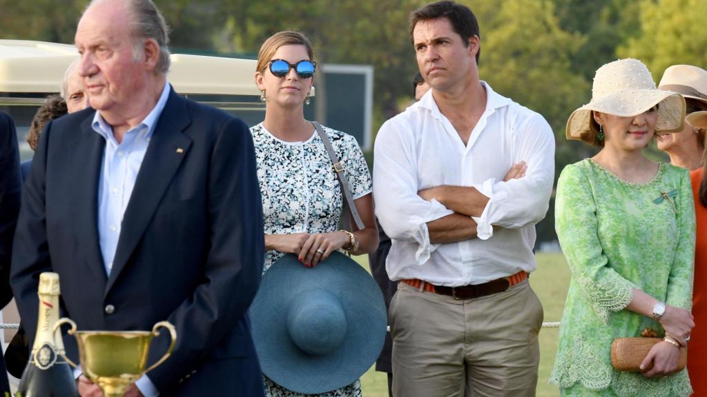 El rey Juan Carlos, Margarita Vargas y Luis Alfonso, en la edición del año pasado.