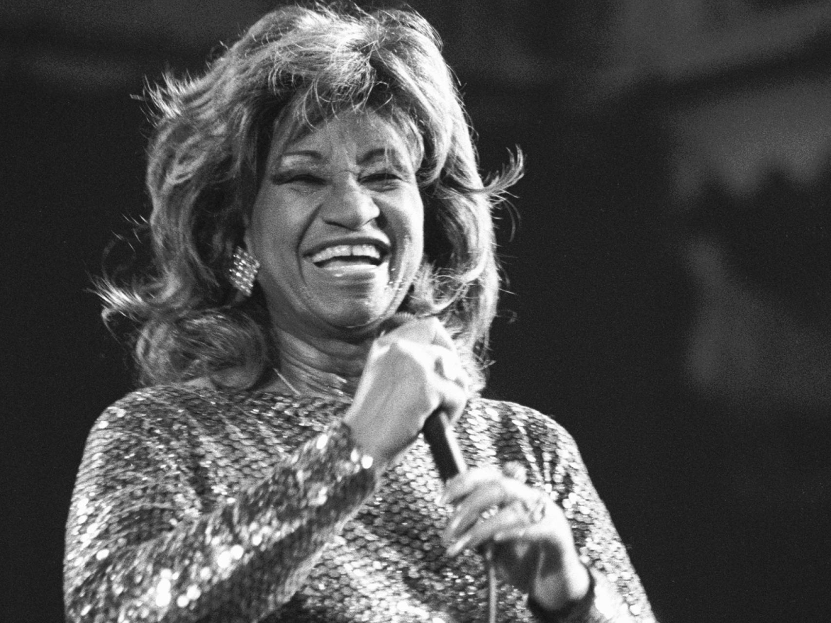 Celia Cruz en los Billboard. Getty.