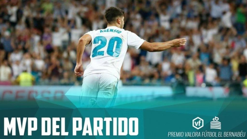 Asensio, MVP Valora El Bernabéu