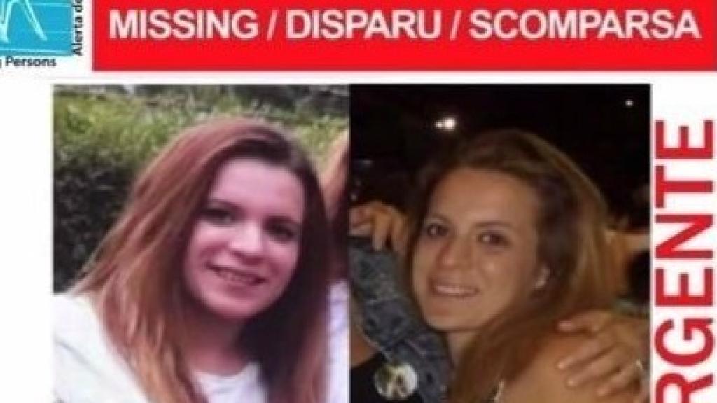 Imágenes de la joven desaparecida.
