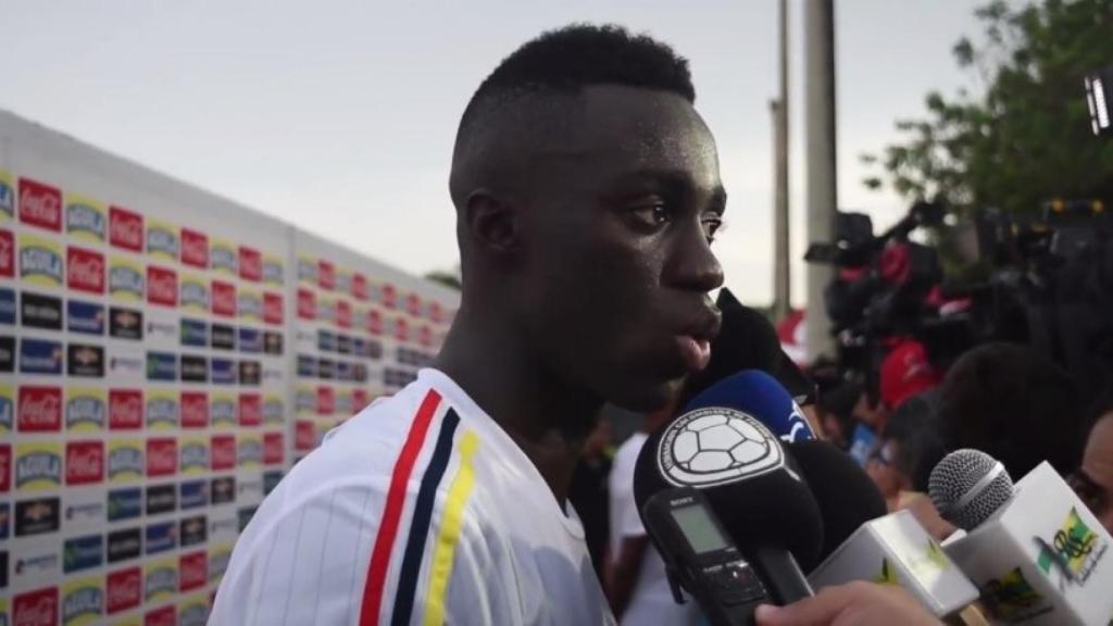 Daivison Sánchez durante la concentración de la Selección de Colombia