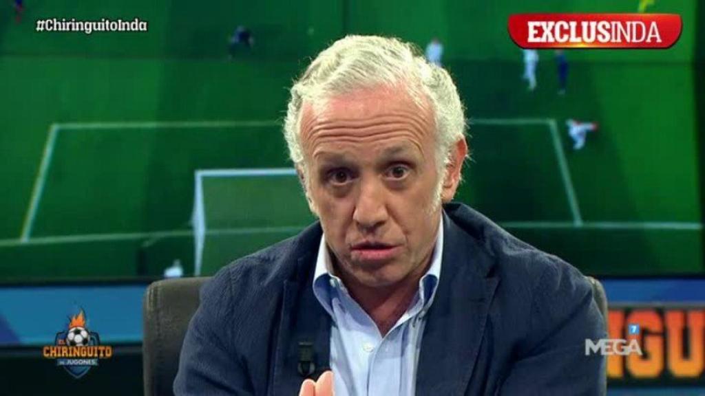 Inda en El Chiringuito. Foto: Twitter (@elchiringuitotv)