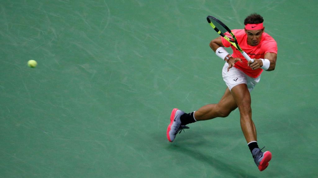 Nadal, durante el partido contra Lajovic.
