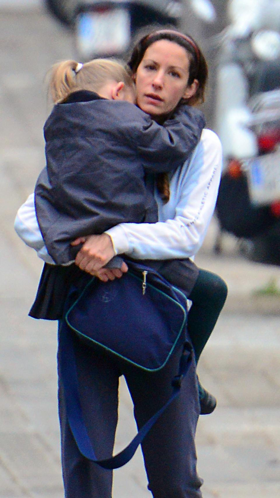 Telma Ortiz con su hija Amanda en Barcelona.