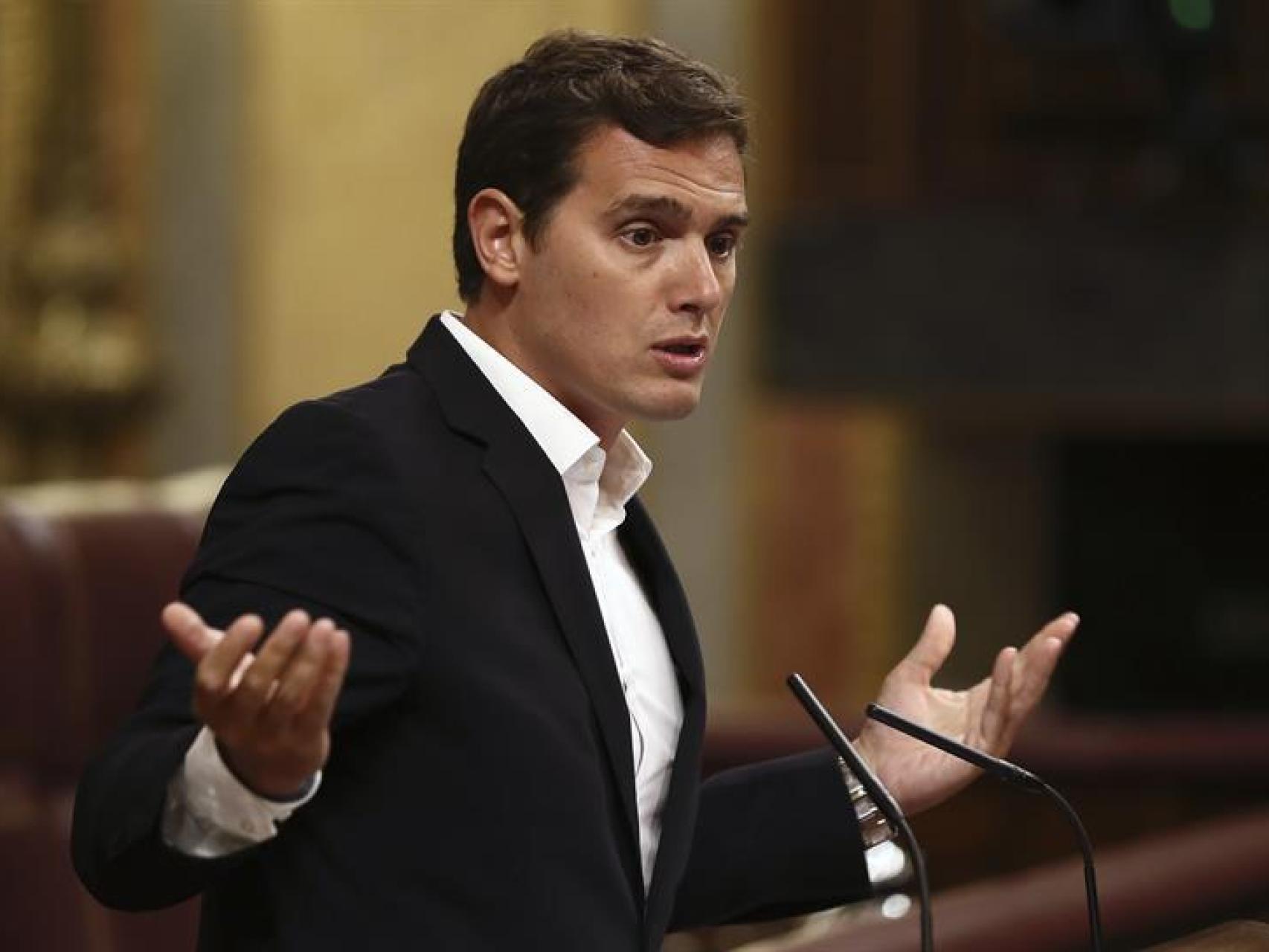 Rivera, durante el pleno de este miércoles en el Congreso.