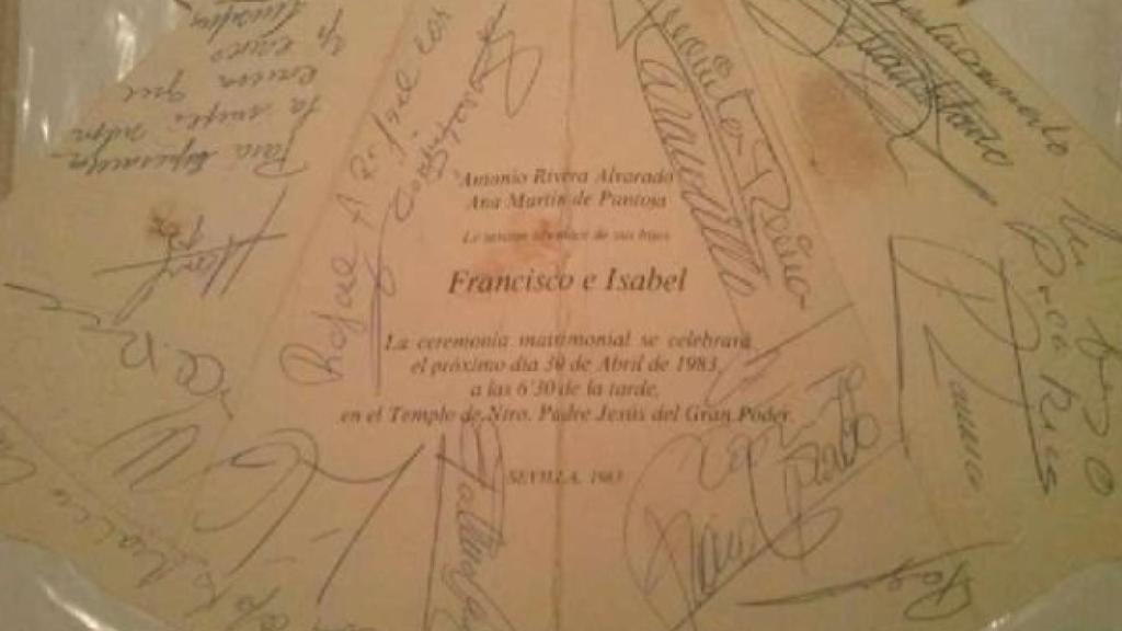 Invitación a la boda de Isabel Pantoja a la venta en Internet.