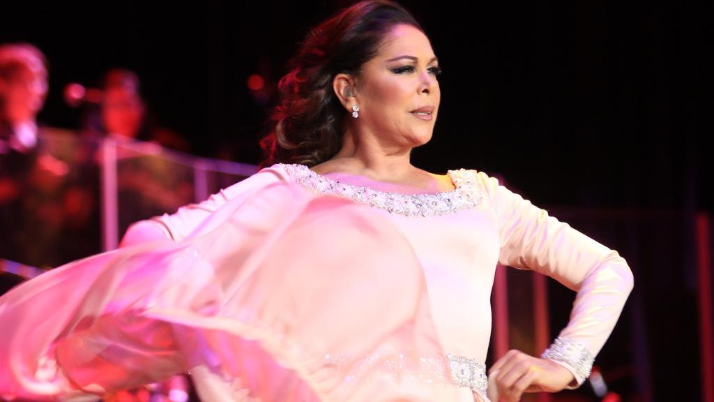 Pantoja, durante su último concierto, el pasado mes de junio.