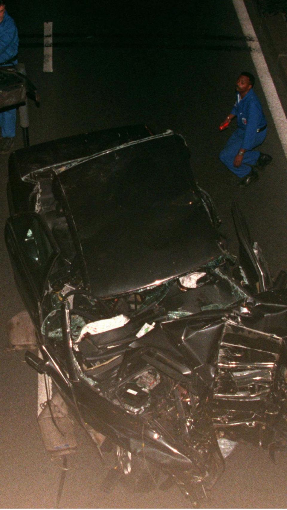 El coche en el que viajaban Diana de Gales y Dody Al-Fayed.