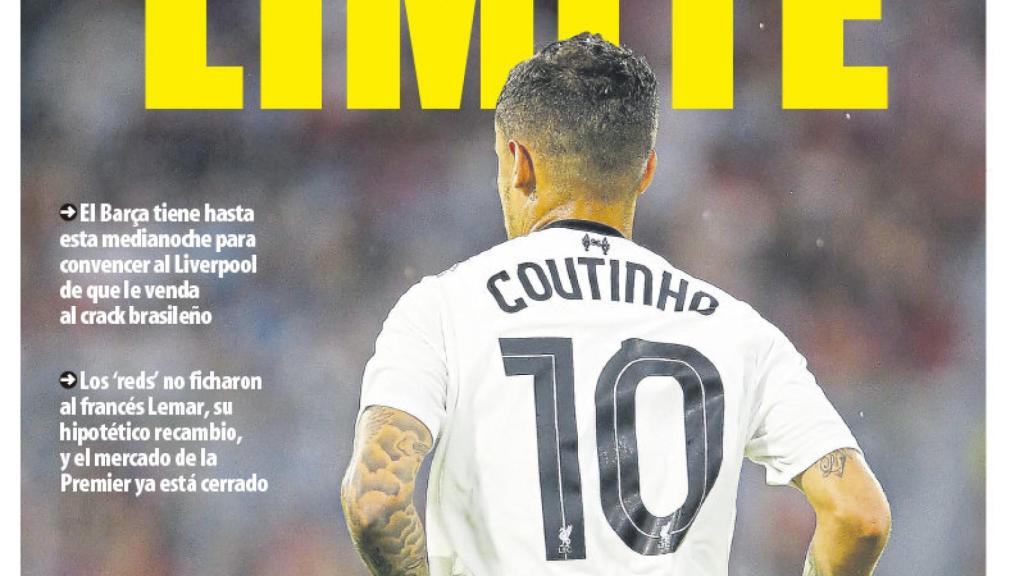 Portada de Mundo Deportivo (01/09/17)
