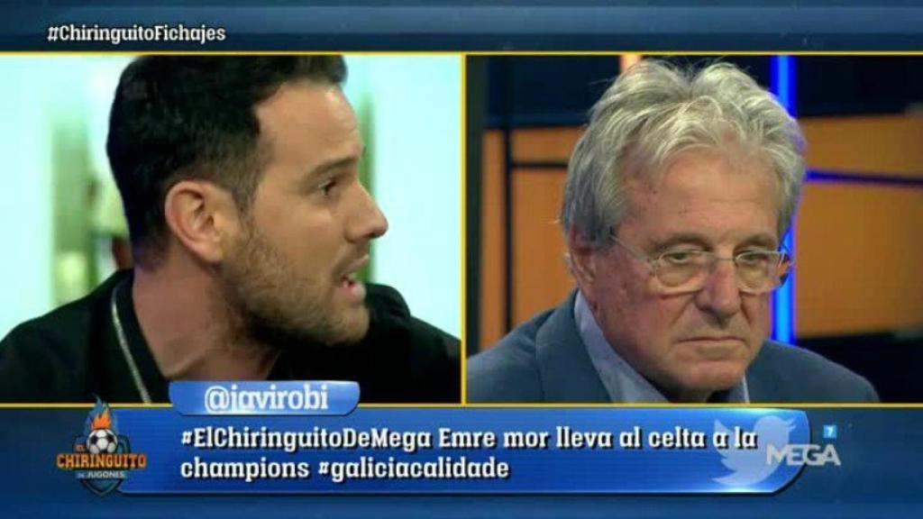 Quim y D'Alessandro en El Chiringuito. Foto: Twitter (@elchiringuitotv)