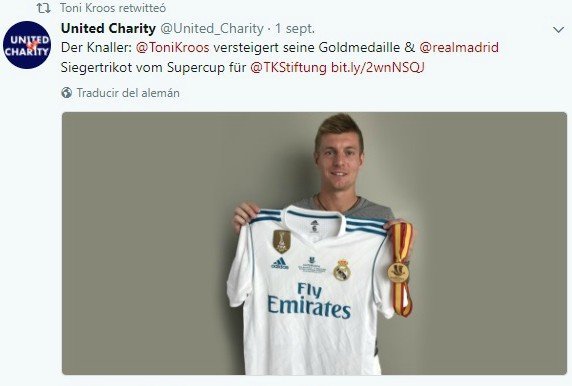 Kroos sí que es de otro planeta: su gesto más solidario