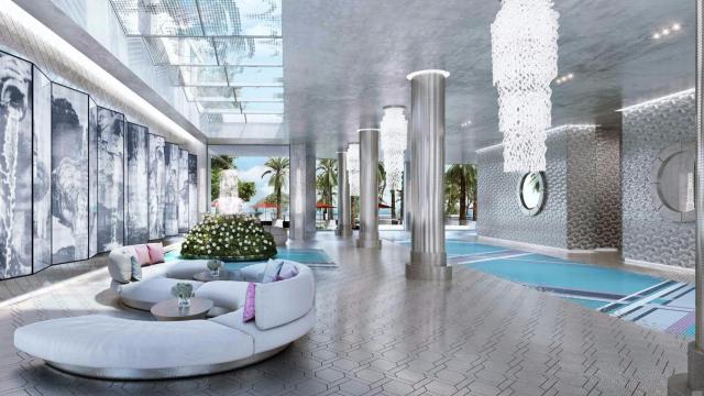 Entrada diseñada por Karl Lagerfeld para el complejo residencial de Sunny Isles Beach . | Foto: The Estates At Acqualina.