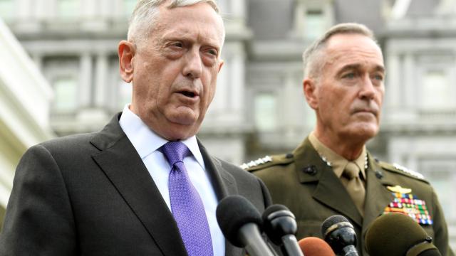 James Mattis, el Secretario de Defensa de Estados Unidos, durante un encuentro con la prensa