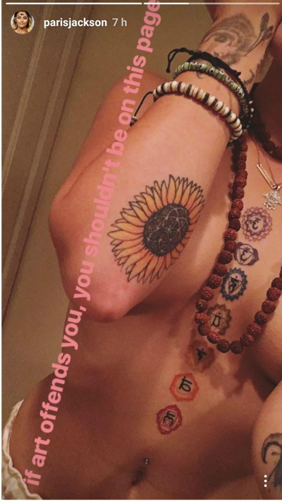 Paris Jackson volvió a compartir una imagen contestando a los detractores.