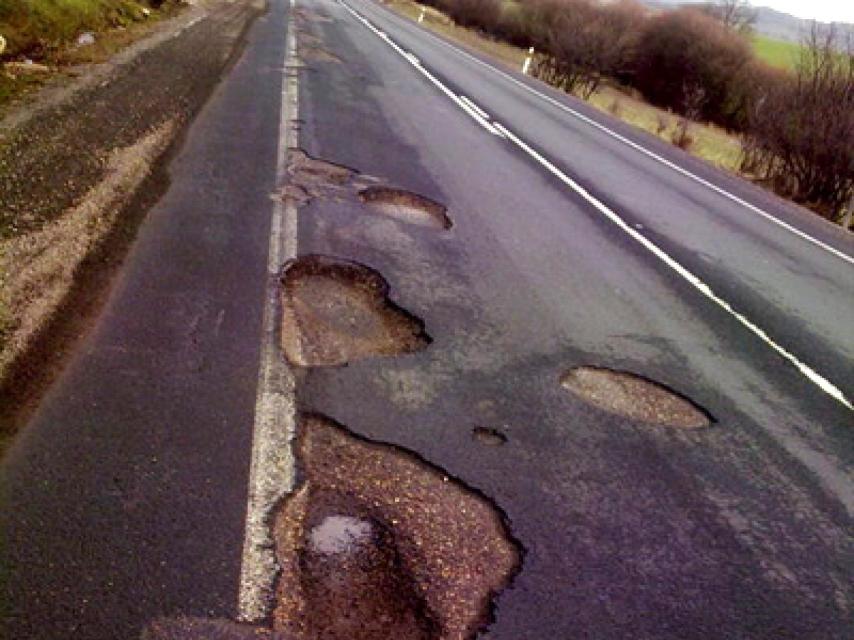 Estado de la carretera en el tramo fatídico de la N-1.