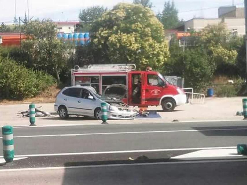 Así quedó el coche de José Manuel Carballo, suegro de Toño López, fallecido en julio de 2017.