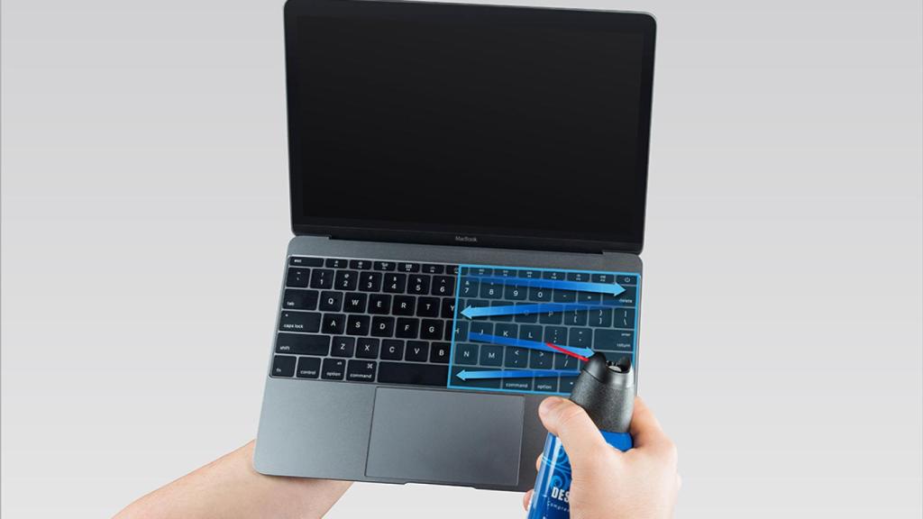 aire limpiar teclado aire comprimido
