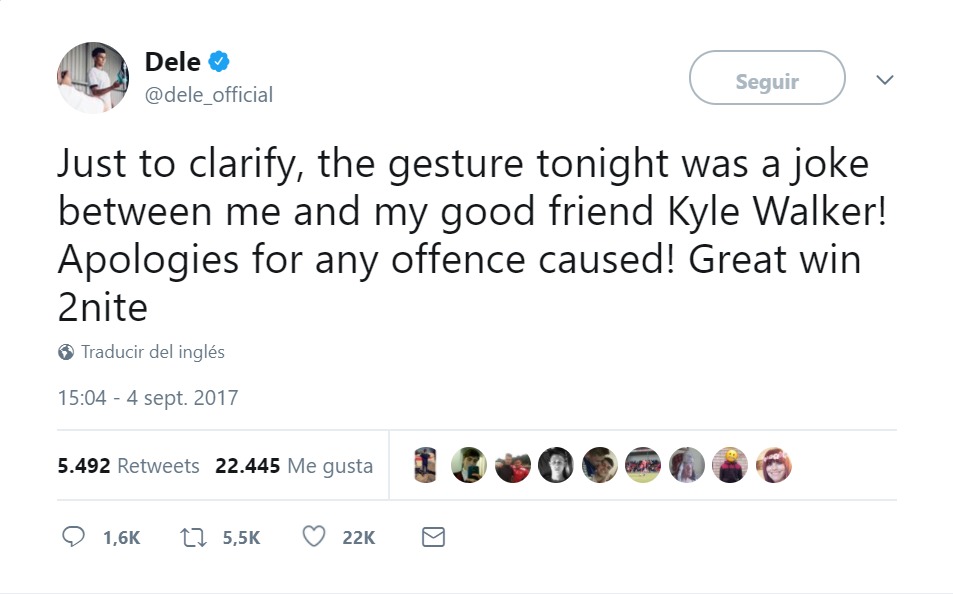 Lío con Dele Alli: ¿para quién iba la peineta?