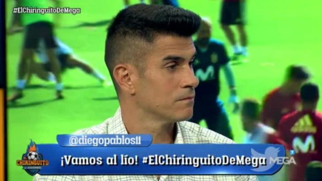 Álvaro Benito en El Chiringuito. Foto: Twitter (@elchiringuitotv).