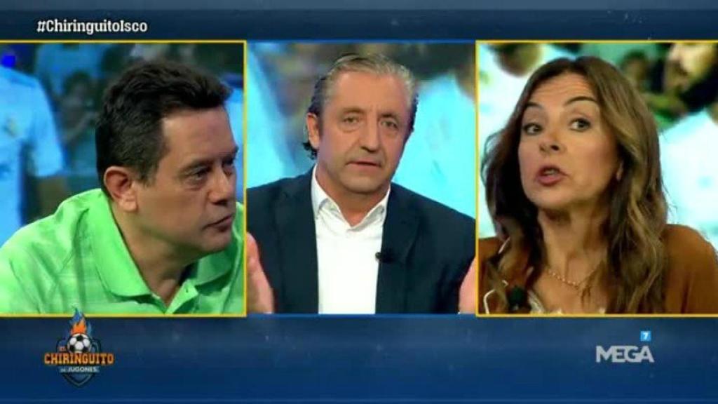 Barceló, Roncero y Pedrerol. Foto: Twitter (@elchiringuitotv)