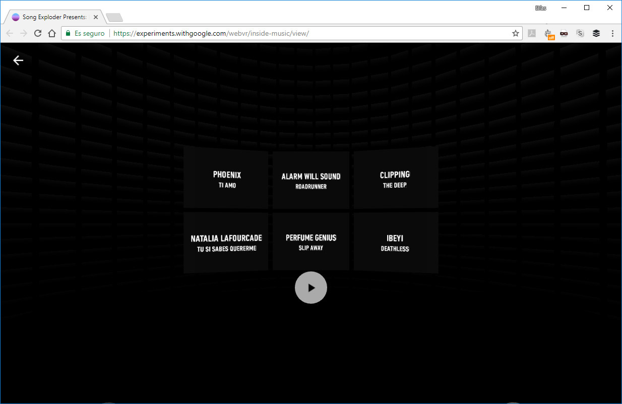 google web realidad virtual sonidos