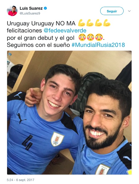 Luis Suárez se rinde ante la próxima estrella del Real Madrid: Fede Valverde