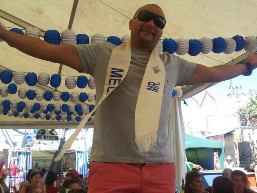 Hafid, en una fotografía antigua en una fiesta en Melilla.