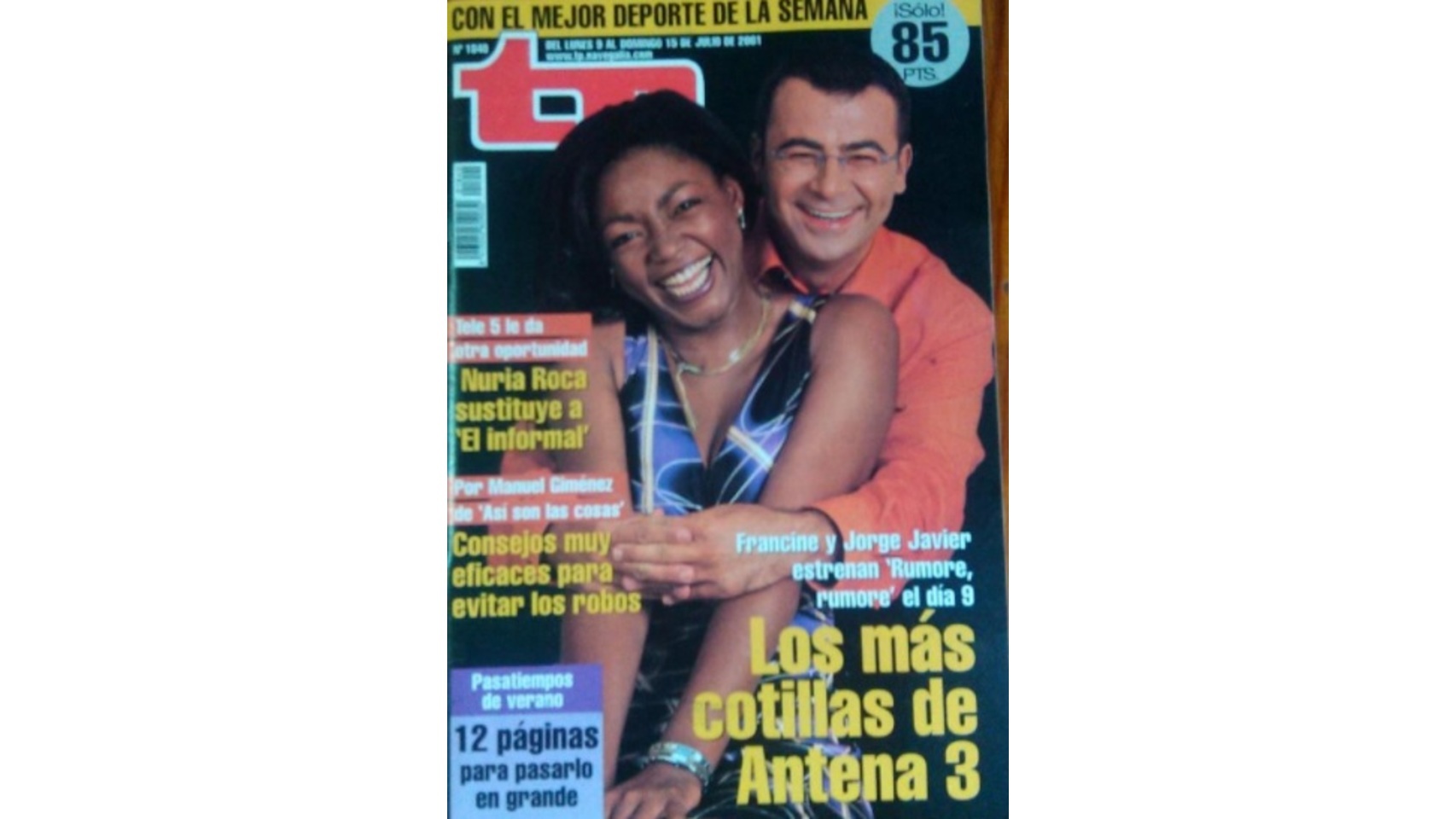 Jorge Javier Vázquez en sus inicios, junto a Francine Gálvez.