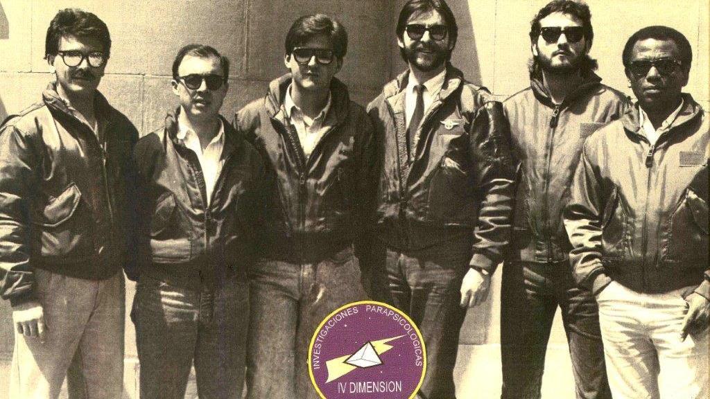 El equipo de 'Cuarta Dimensión' que trabajó sobre Belchite.