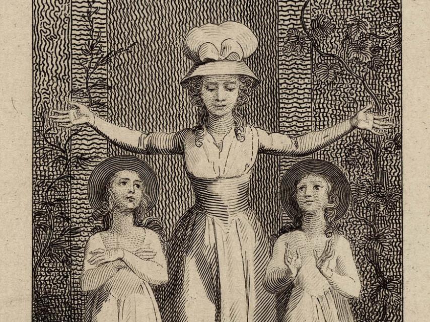 Grabado de William Blake para la primera edición de sus 'Relatos originales de la vida real' de 1791.