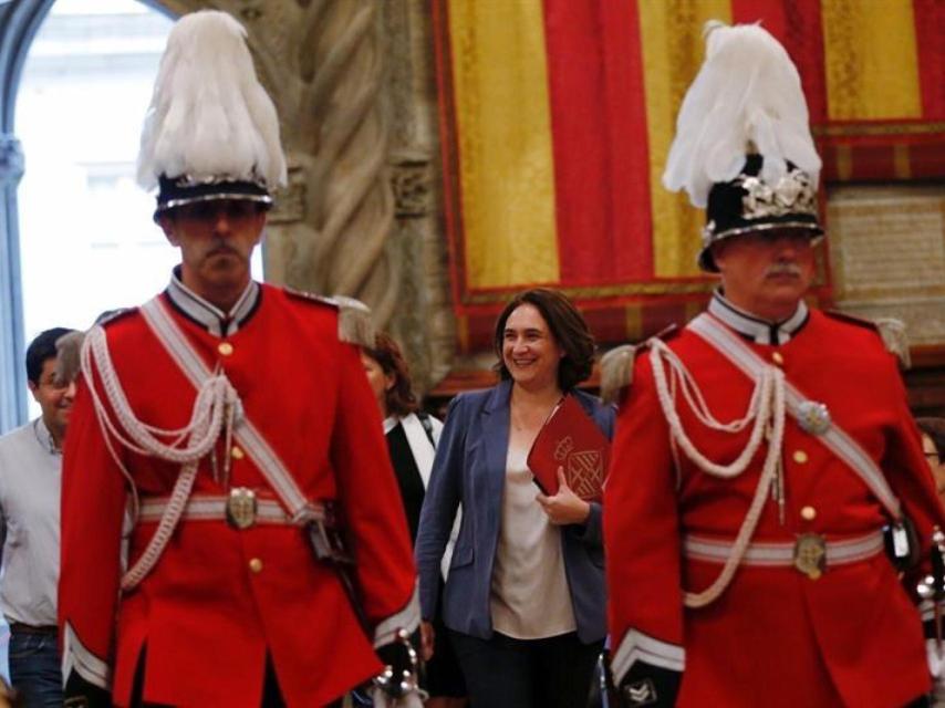 Colau, este viernes en el Ayuntamiento de Barcelona.