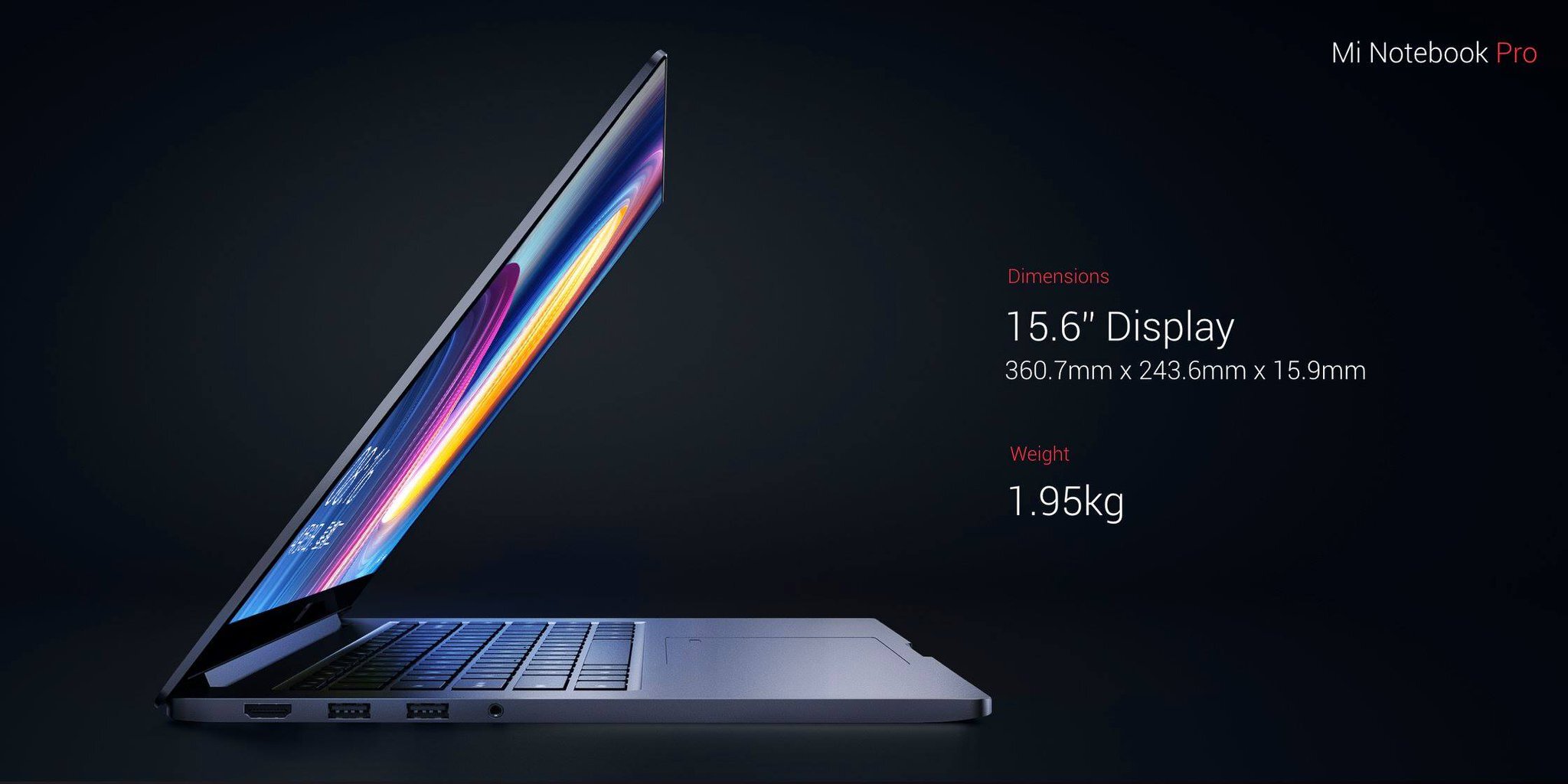 xiaomi mi notebook pro pantalla
